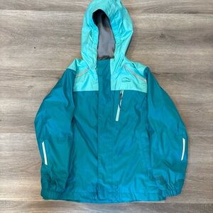 L.L. Bean Teal and Aqua Kids Raincoat